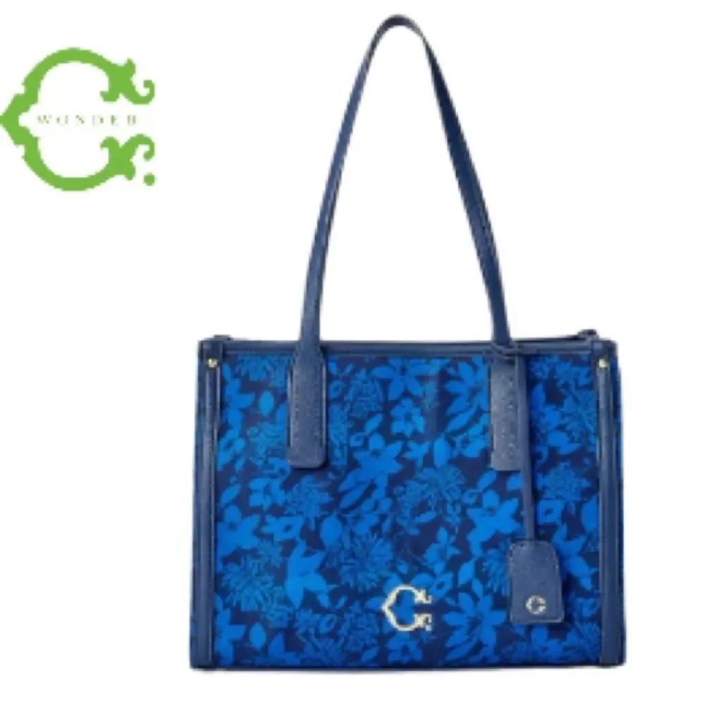 NEW with Tag C. Wonder Women’s Nala Shopper Blue Floral Tote Bag Purse